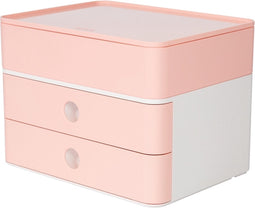 HAN smart-box plus - ALLISON - 2 lades + box - wit/roze - HA-1100-86