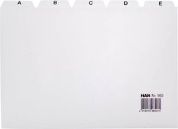 Han tabkaarten - A-Z - breed - A5 - lichtgrijs - HA-985