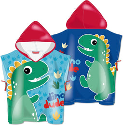 Handdoek Poncho Dino Dude, 55x55cm