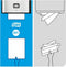 Handdoekdispenser Tork Matic met sensor H1 roestvrij staal 460001