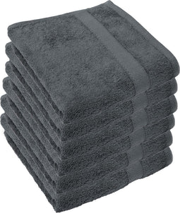 Handdoeken set van 5 - 50x100 cm - Antraciet - 450gr/m² - Extra zacht