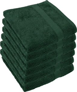 Handdoeken set van 5 - 50x100 cm - Donkergroen - 450gr/m² - Extra zacht