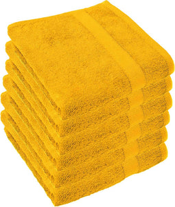 Handdoeken set van 5 - 50x100 cm - Geel - 450gr/m² - Extra zacht