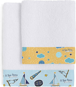 Handdoekenset HappyFriday Le Petit Prince Navigateur Multicolour 2 Onderdelen
