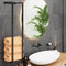 Handdoekrek 95x25x20 - Handdoekstang - Badkamer en Keuken - Industrieel - Mat Zwart - RVS