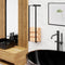 Handdoekrek 95x25x20 - Handdoekstang - Badkamer en Keuken - Industrieel - Mat Zwart - RVS