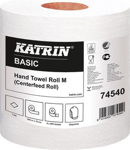 Handdoekrol katrin 74540 basic m 19cmx259m wit