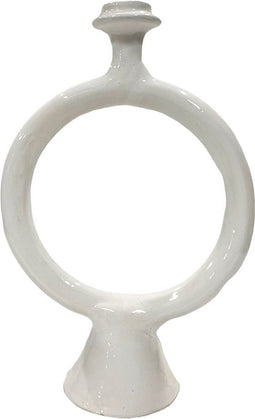 Handgemaakte Marokkaanse kandelaar ring Tadelakt - Wit