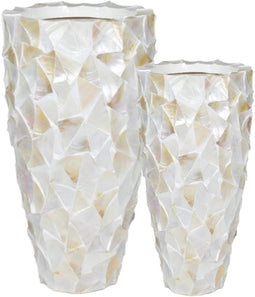 Handgemaakte XL vaas Shell | Maison Blanches