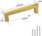 Handgreep Goud 20,4 cm | Vierkant | inclusief bevestigingsbouten | Hartafstand 192mm | Gouden Meubelhandvat | Landelijke greep | Industriële Keukengreep | Hand Grepen | Robuust | Deurgreep Staal | Metaal | Strak Meubelbeslag | schuifdeur | Handvat |