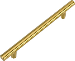 Handgreep Goud 20cm | inclusief bevestigingsbouten | Hartafstand 128mm | Handgrepen Kast | Meubelhandvat | Landelijke greep | Industriële Keukengreep | Hand Grepen | Robuust | Deurgreep Staal | Metaal | Strak Meubelbeslag | schuifdeur | Handvat |