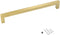 Handgreep Goud 23,6 cm | Vierkant | inclusief bevestigingsbouten | Hartafstand 224mm | Handgrepen Kast | Meubelhandvat | Landelijke greep | Industriële Keukengreep | Hand Grepen | Robuust | Deurgreep Staal | Metaal | Strak | schuifdeur | Handvat |