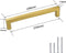 Handgreep Goud 26,8 cm | Vierkant | inclusief bevestigingsbouten | Hartafstand 256mm | Gouden Handgrepen Kast | Meubelhandvat | Landelijke greep | Keukengreep | Hand Grepen | Robuust | Deurgreep Staal | Metaal | Strak | schuifdeur | Handvat |
