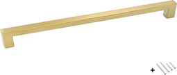 Handgreep Goud 49,2 cm GROOT | Vierkant | inclusief bevestigingsbouten | Hartafstand 480mm | Gouden Handgrepen Kast | Meubelhandvat | Landelijke greep | Keukengreep | Hand Grepen | Robuust | Deurgreep Staal | Metaal | Strak | schuifdeur | Handvat |