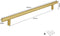 Handgreep Goud Rond 35 cm | inclusief bevestigingsbouten | Hartafstand 224mm | Gouden Meubelhandvat | Landelijke greep | Industriële Keukengreep | Hand Grepen | Robuust | Deurgreep Staal | Metaal | Strak Meubelbeslag | schuifdeur | Handvat |