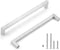 Handgreep RVS Vierkant | 20,4cm | Inclusief bevestigingsbouten | Zilver | Meubelhandvat | greep | Keukengreep | Hand Grepen | Deurgreep Staal | Strak Meubelbeslag | schuifdeur | Handvat | Greep | Schuifdeurgreep | Roestvrij | Hartafstand 192mm