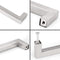 Handgreep RVS Vierkant | 20,4cm | Inclusief bevestigingsbouten | Zilver | Meubelhandvat | greep | Keukengreep | Hand Grepen | Deurgreep Staal | Strak Meubelbeslag | schuifdeur | Handvat | Greep | Schuifdeurgreep | Roestvrij | Hartafstand 192mm