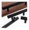 Handgreep zwart incl. bevestigingsbouten - 15cm - Meubelhandvat