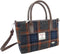 Handtas Brora Grijs en Roestbruin (Rust) - Ritssluiting - Draagband - Harris Tweed - Glen Appin of Scotland