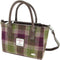 Handtas Brora Heide Paars (Heather check) - Ritssluiting - Draagband - Harris Tweed - Glen Appin of Scotland