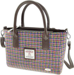 Handtas Brora Jazzy Weave - Ritssluiting - Draagband - Harris Tweed - Glen Appin of Scotland