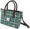 Handtas Brora Lichtblauw met Creme (Duck Egg and Cream) - Ritssluiting - Draagband - Harris Tweed - Glen Appin of Scotland