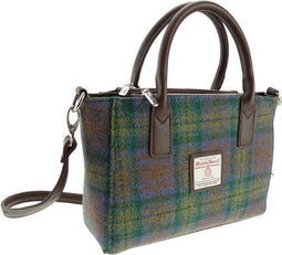 Handtas Brora Tartan Skye - Ritssluiting - Draagband - Harris Tweed - Glen Appin of Scotland