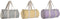 Handtas Dames Home ESPRIT Geel Grijs Lila 50 x 26 x 26 cm (3 Stuks)