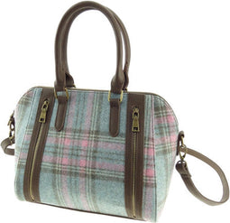 Handtas Derwent Blauw Roze (Aqua Pink) - Rosehall - Abraham Moon Tweed - Glen Appin of Scotland