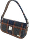 Handtas Duchray Grijs en Roestbruin rode ruit (Grey and Rust) - Clutch - Harris Tweed - Glen Appin of Scotland