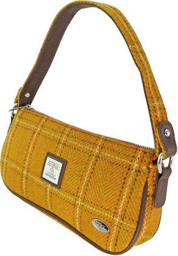 Handtas Duchray Mosterdgeel (English Mustard) - Clutch - Harris Tweed - Glen Appin of Scotland