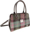 Handtas Findhorn Gedempt Groen & Paars Tartan - Stevig - Draagband - Harris Tweed - Glen Appin of Scotland