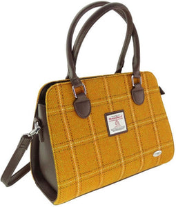 Handtas Findhorn Mosterd Geel (English Mustard) - Stevig - Draagband - Harris Tweed - Glen Appin of Scotland