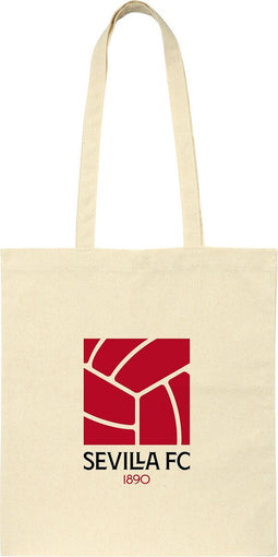 Handtas Sevilla Fútbol Club Beige Katoen