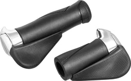 Handvatpaar Ergotec MF1 kraton / aluminium 130+87 mm - zwart