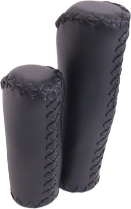 Handvatset Edge Leer - zwart - 135/92mm (werkplaatsverpakking)