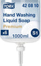 Handzeep Tork S1 vloeibaar extra hygiënisch ongeparfumeerd 1000ml 420810 | 6 stuks