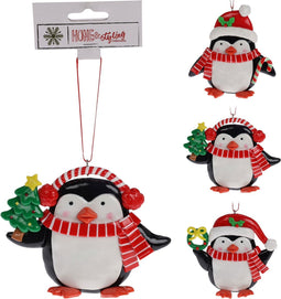Hang deco klei 12 cm 3ass kerstversiering
