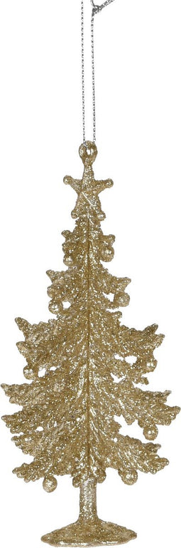 Hang Deco Xmas Tree Gold 13 cm