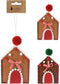 Hangdeco huis cookie 16 cm 2ass kerstversiering