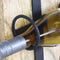 Hangend wijnrek 4 flessen - 20x14x65 - Naturel/zwart - Mangohout/metaal