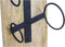Hangend wijnrek 4 flessen - 20x14x65 - Naturel/zwart - Mangohout/metaal