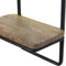 Hangend Wijnrek 5 flessen 15 x 10 x 70 cm Mangohout/Metaal