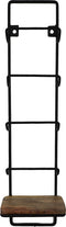 Hangend Wijnrek 5 flessen 15 x 10 x 70 cm Mangohout/Metaal