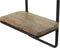 Hangend Wijnrek 5 flessen 15 x 10 x 70 cm Mangohout/Metaal