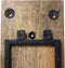 Hangend wijnrek 6 flessen - 20x13x100 - Naturel/zwart - Mangohout/metaal