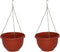 HANGENDE PLANTENBAK BLOEMPOT MET KETTING diameter 25cm-set 2 stuks