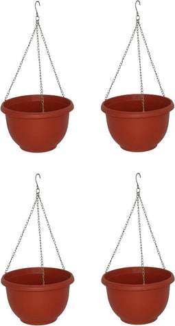 HANGENDE PLANTENBAK BLOEMPOT MET KETTING diameter 25cm-set 4 stuks