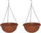HANGENDE PLANTENBAK BLOEMPOT MET KETTING diameter 26cm-set 2 stuks