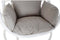 Hangende tuinstoel DKD Home Decor 90 x 70 x 110 cm Grijs Metaal Synthetische rotan Wit